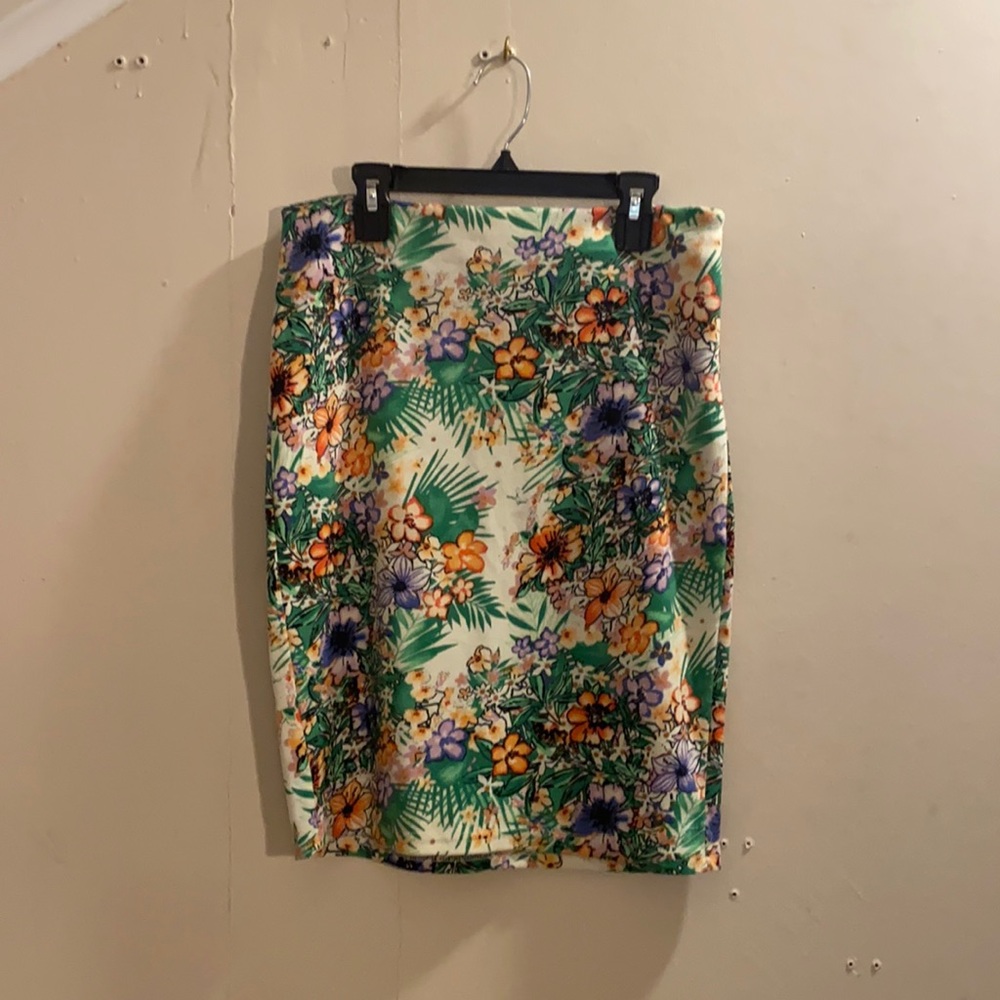 Floral pencil skirt